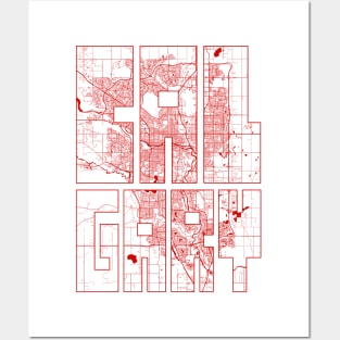 Calgary, Canada City Map Typography - Oriental Posters and Art